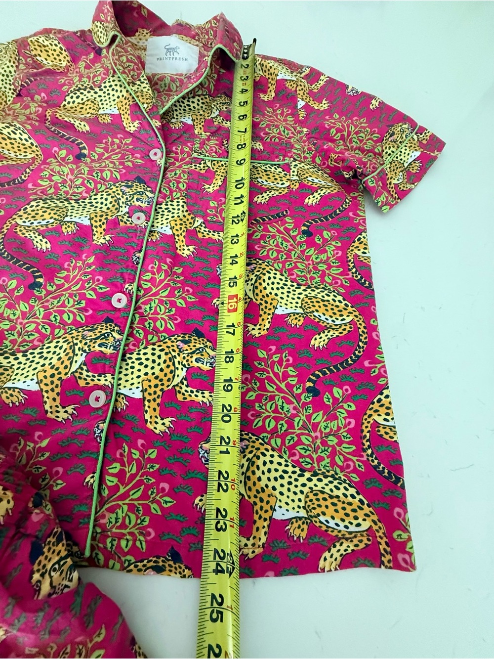 Print Fresh Pajama Set Womens XS Pink Bagheera Leopard 100% Organic Cotton - Picture 4 of 16